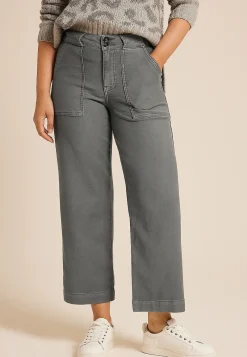 Maurices Pants-Patch Pocket High Rise Wide Leg Pant
