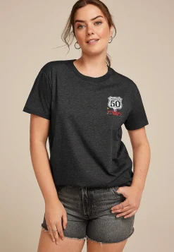 Maurices Tees|Graphics-Peanuts Road Trip Oversized Fit Graphic Tee