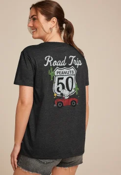 Maurices Tees|Graphics-Peanuts Road Trip Oversized Fit Graphic Tee