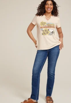 Maurices Tees|Graphics-Peanuts Snoopy Sunflower Classic Fit Graphic Tee