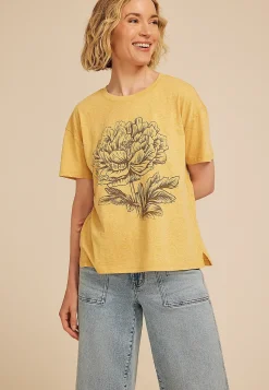 Maurices Tees|Graphics-Peony Floral Relaxed Fit Graphic Tee