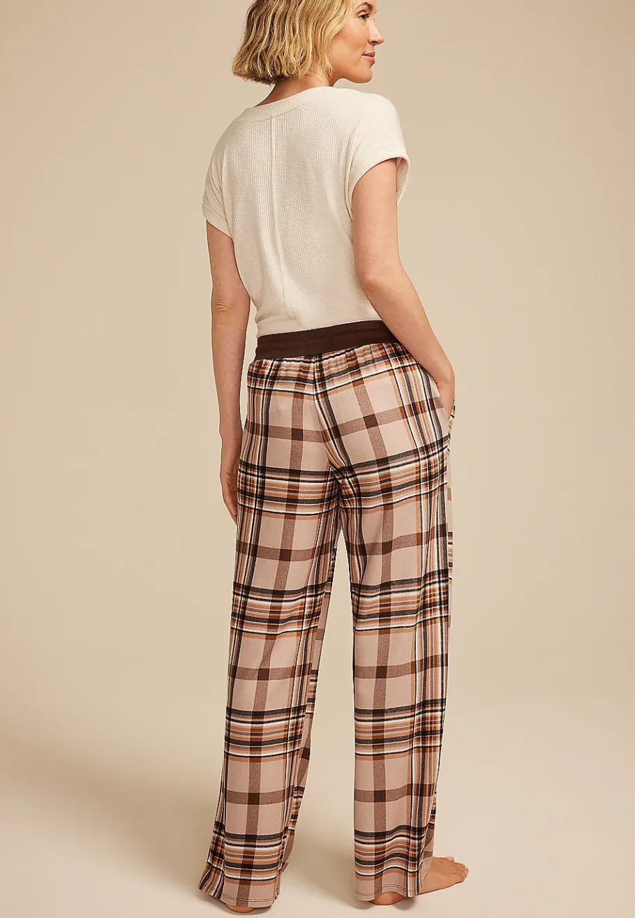 Maurices Pajamas|Pajamas-Plaid Wide Leg Pajama Pants