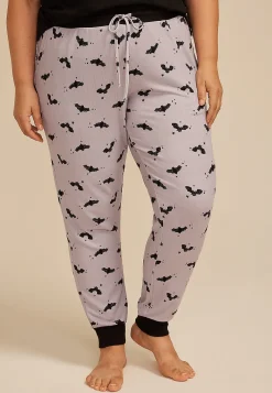 Maurices Plus Pajamas-Plus Size Flying Bats Jogger Pajama Pants