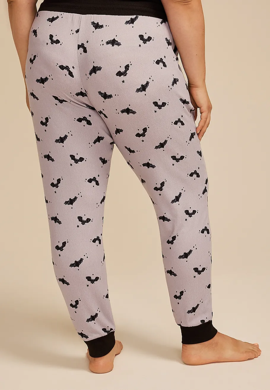 Maurices Plus Pajamas-Plus Size Flying Bats Jogger Pajama Pants