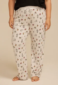 Maurices Plus Pajamas-Plus Size Halloween Dogs Wide Leg Pajama Pants