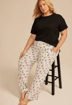Maurices Plus Pajamas-Plus Size Halloween Dogs Wide Leg Pajama Pants