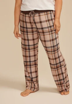 Maurices Plus Pajamas-Plus Size Plaid Wide Leg Pajama Pants