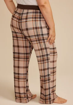 Maurices Plus Pajamas-Plus Size Plaid Wide Leg Pajama Pants