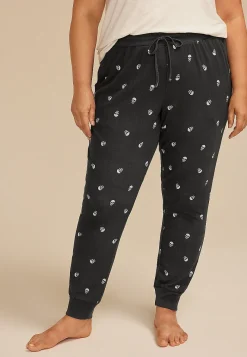 Maurices Plus Pajamas-Plus Size Skulls Jogger Pajama Pants