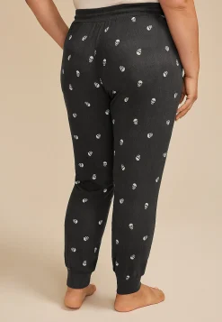 Maurices Plus Pajamas-Plus Size Skulls Jogger Pajama Pants