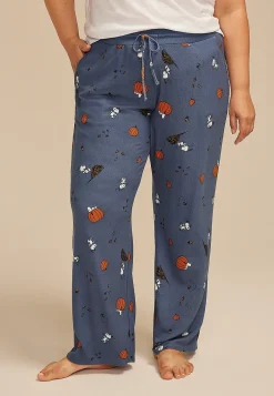 Maurices Plus Pajamas-Plus Size Snoopy Fall Wide Leg Pajama Pants