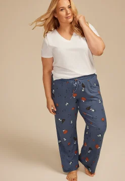 Maurices Plus Pajamas-Plus Size Snoopy Fall Wide Leg Pajama Pants