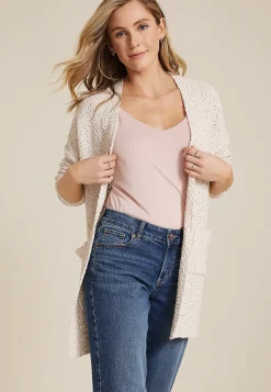 Maurices Sweaters Cardigans & Kimonos-Pom Pom Pocket Cardigan