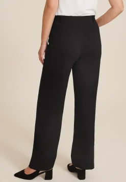 Maurices Pants-Ponte Gold Buckle High Rise Wide Leg Dress Pant