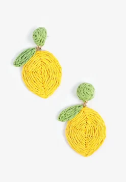 Maurices Earrings-Raffia Lemon Drops Earrings