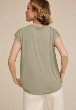 Maurices Tees-Rhinestone Embellished Boat Neck Tee