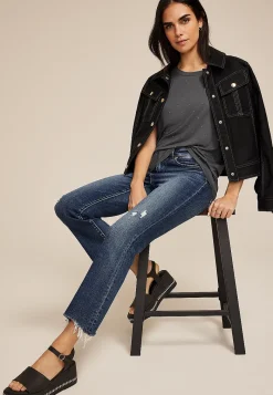 Maurices Tees-Rhinestone Embellished Boat Neck Tee