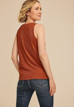 Maurices Tanks & Camis-Ribbed Button Front Tank Top