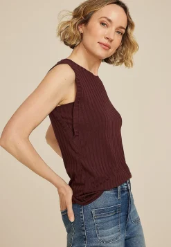 Maurices Tanks & Camis-Ribbed Side Gusset Tank Top