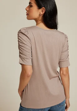 Maurices Tees-Ruched Puff Sleeve Top