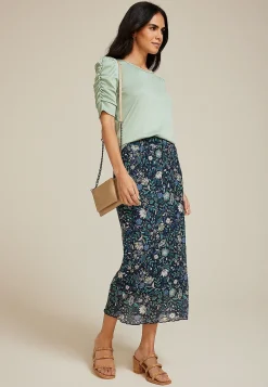 Maurices Tees-Ruched Puff Sleeve Top