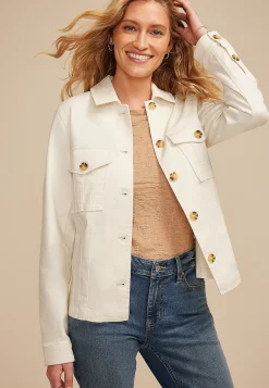 Maurices Jackets-Seamed Twill Jacket