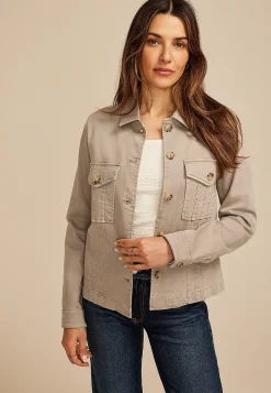 Maurices Jackets-Seamed Twill Jacket