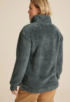 Maurices Sweatshirts-Sherpa Pullover Sweatshirt