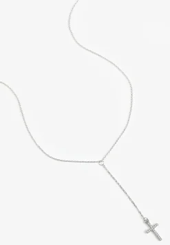 Maurices Necklaces-Faux Pearl Cross Y Necklace
