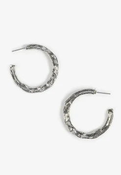 Maurices Earrings-Hammered Hoops Earrings