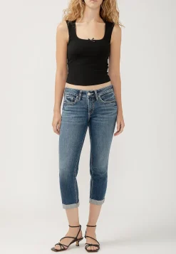 Maurices Crops & Capris|Crops & Capris-Silver Jeans Co.® Britt Curvy Low Rise Raw Cuff Hem Cropped Jean
