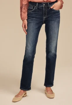 Maurices Straight Jeans|Curvy Fit-Silver Jeans Co.® Dark Suki Curvy Mid Rise Straight Leg Jean
