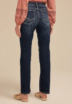 Maurices Straight Jeans|Curvy Fit-Silver Jeans Co.® Dark Suki Curvy Mid Rise Straight Leg Jean