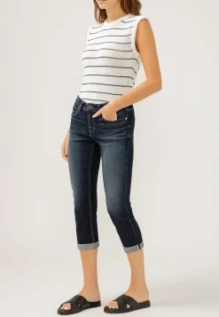 Maurices Crops & Capris|Crops & Capris-Silver Jeans Co.® Elyse Mid Rise Luxe Stretch Rolled Hem Capri