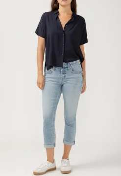 Maurices Crops & Capris|Crops & Capris-Silver Jeans Co.® Elyse Mid Rise Vintage Thick Stitch Capri