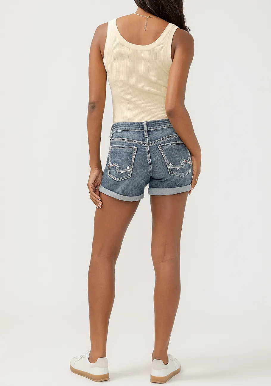 Maurices Shorts|Jean Shorts-Silver Jeans Co.® Mid Rise Luxe Stretch Americana 4.5in Boyfriend Short