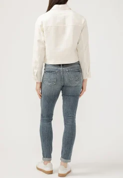 BOY Maurices Boyfriend Jeans|Boyfriend Jeans-Silver Jeans Co.® Mid Rise Rolled Hem Girlfriend Skinny Leg Jean