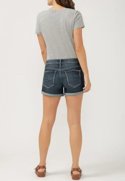 Maurices Shorts|Jean Shorts-Silver Jeans Co.® Mid Rise Luxe Stretch Rolled Hem 4.5in Boyfriend Short