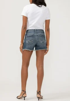 Maurices Shorts|Jean Shorts-Silver Jeans Co.® Mid Rise Luxe Stretch Frayed Hem 4in Short
