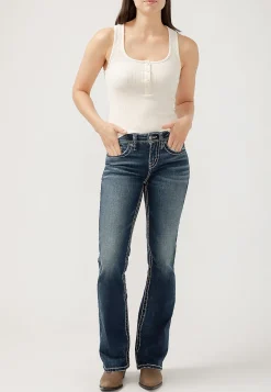 Maurices Bootcut Jeans|Curvy Fit-Silver Jeans Co.® Suki Curvy Mid Rise Thick Stitch Bootcut Jean