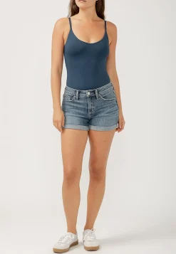 Maurices Shorts|Jean Shorts-Silver Jeans Co.® Suki Curvy Mid Rise Luxe Stretch Rolled Hem 4in Short