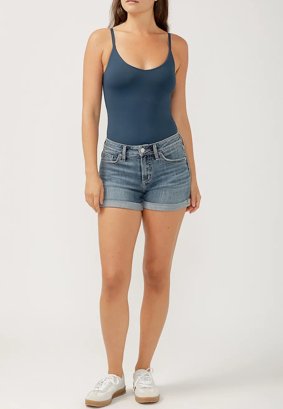 Maurices Shorts|Jean Shorts-Silver Jeans Co.® Suki Curvy Mid Rise Luxe Stretch Rolled Hem 4in Short