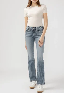 Maurices Bootcut Jeans|Bootcut Jeans-Silver Jeans Co.® Suki Curvy Mid Rise Thick Stitch Slim Boot Jean