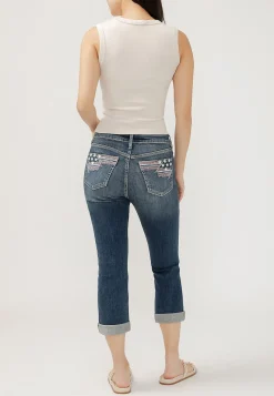Maurices Crops & Capris|Crops & Capris-Silver Jeans Co.® Suki Curvy Mid Rise Americana Cuffed Hem Capri