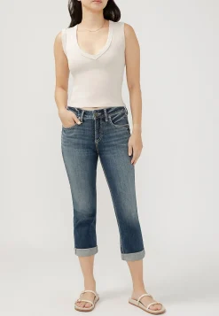 Maurices Crops & Capris|Crops & Capris-Silver Jeans Co.® Suki Curvy Mid Rise Americana Cuffed Hem Capri