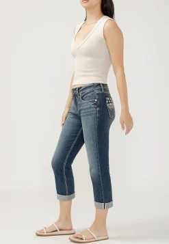 Maurices Crops & Capris|Crops & Capris-Silver Jeans Co.® Suki Curvy Mid Rise Americana Cuffed Hem Capri