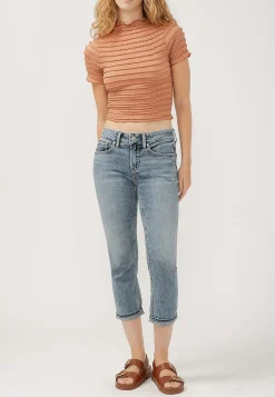 Maurices Crops & Capris|Crops & Capris-Silver Jeans Co.® Suki Curvy Mid Rise Luxe Stretch Cuffed Cropped Jean