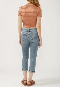 Maurices Crops & Capris|Crops & Capris-Silver Jeans Co.® Suki Curvy Mid Rise Luxe Stretch Cuffed Cropped Jean