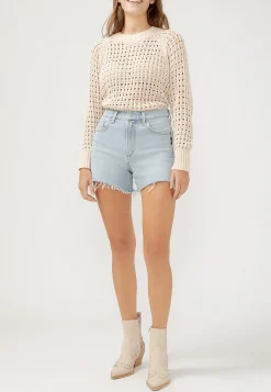 Maurices Shorts|Jean Shorts-Silver Jeans Co.® Sure Thing High Rise Frayed Hem 4.5in Short