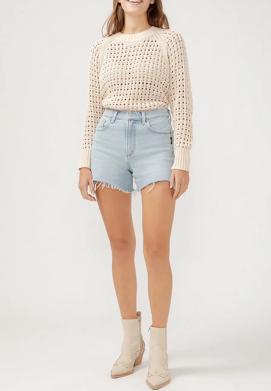 Maurices Shorts|Jean Shorts-Silver Jeans Co.® Sure Thing High Rise Frayed Hem 4.5in Short